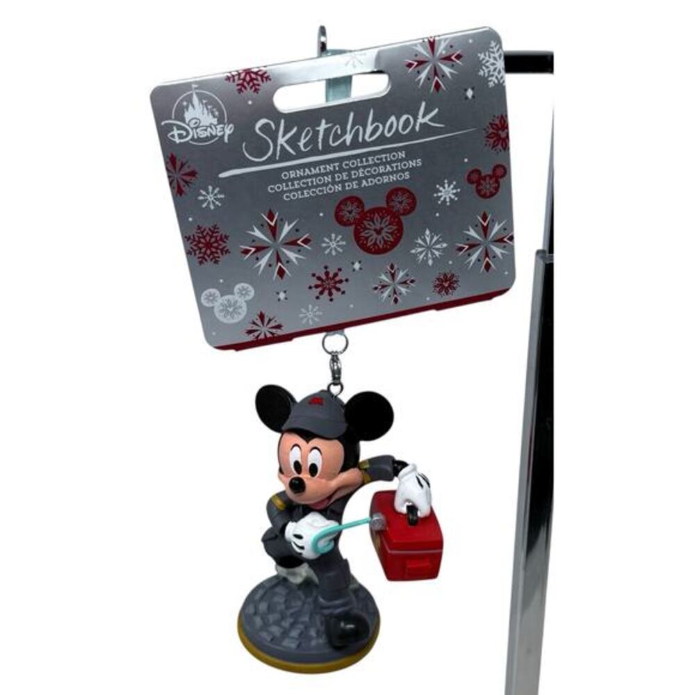 Disney Sketchbook Ornament Collection Mickey Mouse Mechanic With Lunch Box NEW - Picture 1 of 8